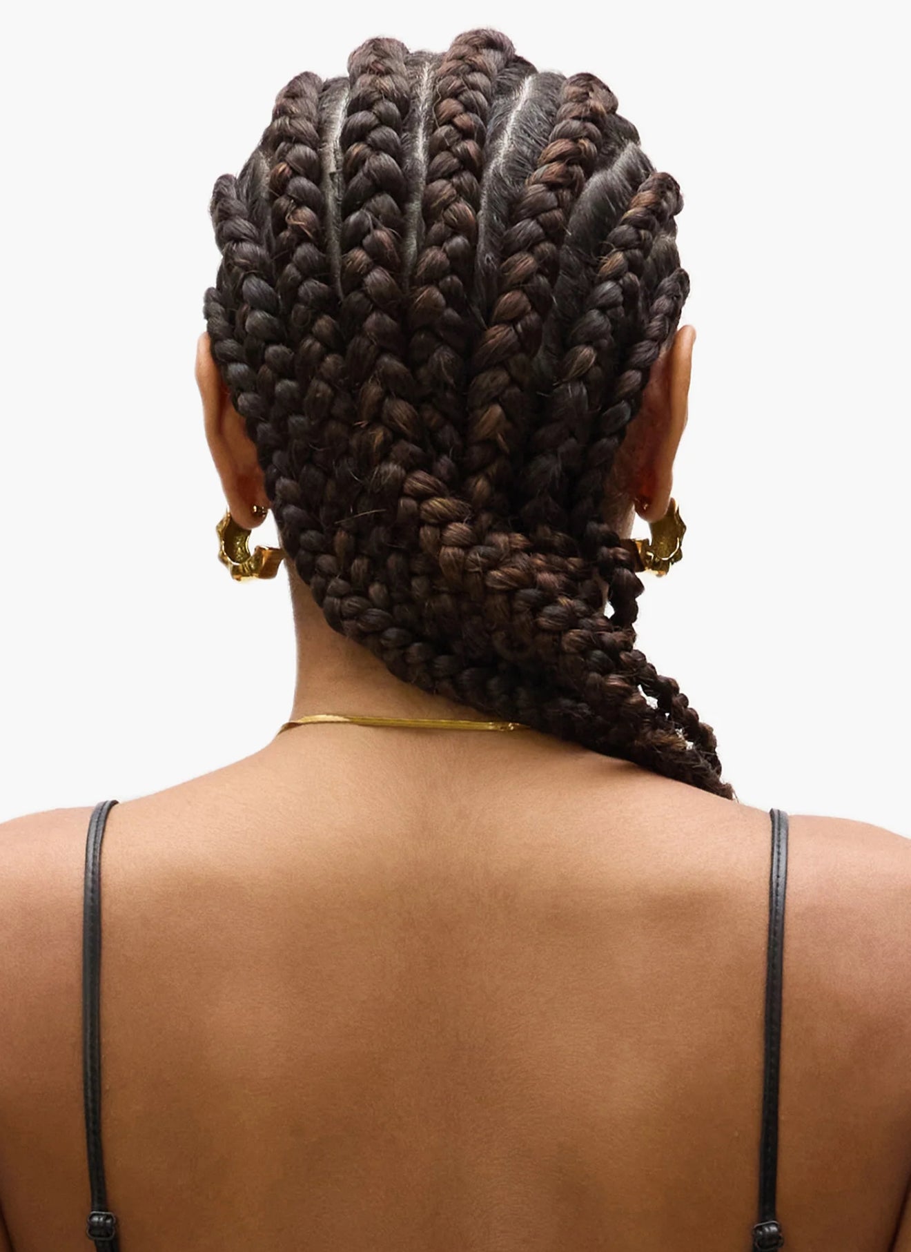 Bold Midi Bamboo 18k Gold Earrings