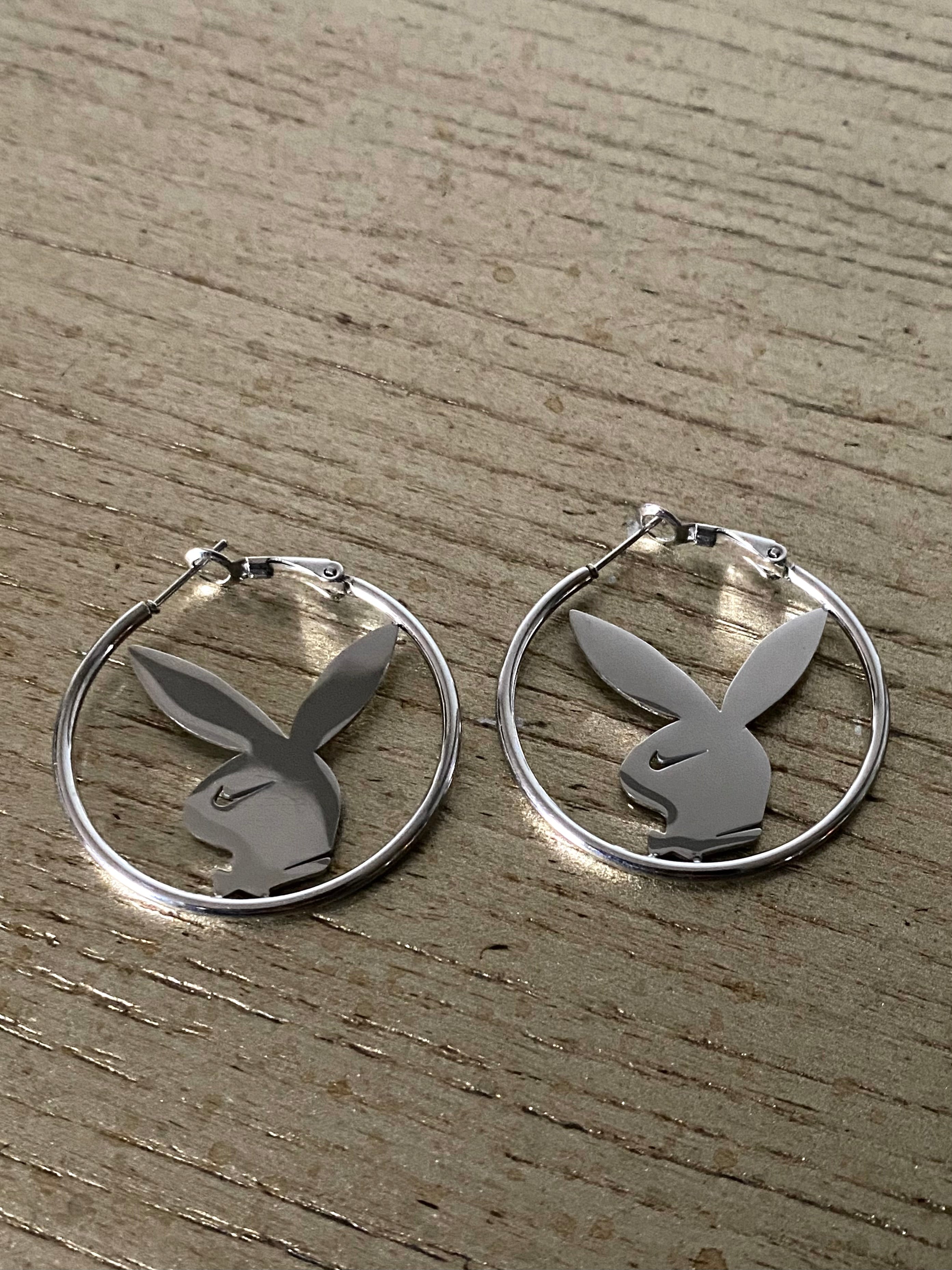 Bad Bunny Stainless Steel Hoops - GRISÉ NYC 1