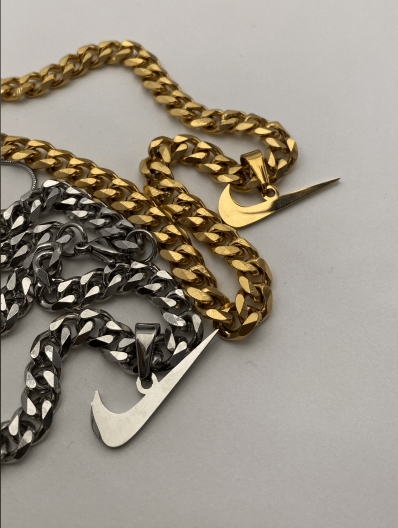 Just Do It Pendant 18k Gold Cuban Necklace - GRISÉ NYC 3