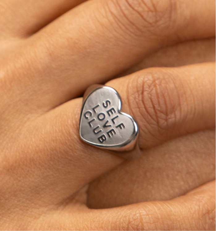 Self Love Club Stainless Steel Heart Ring - GRISÉ NYC 2