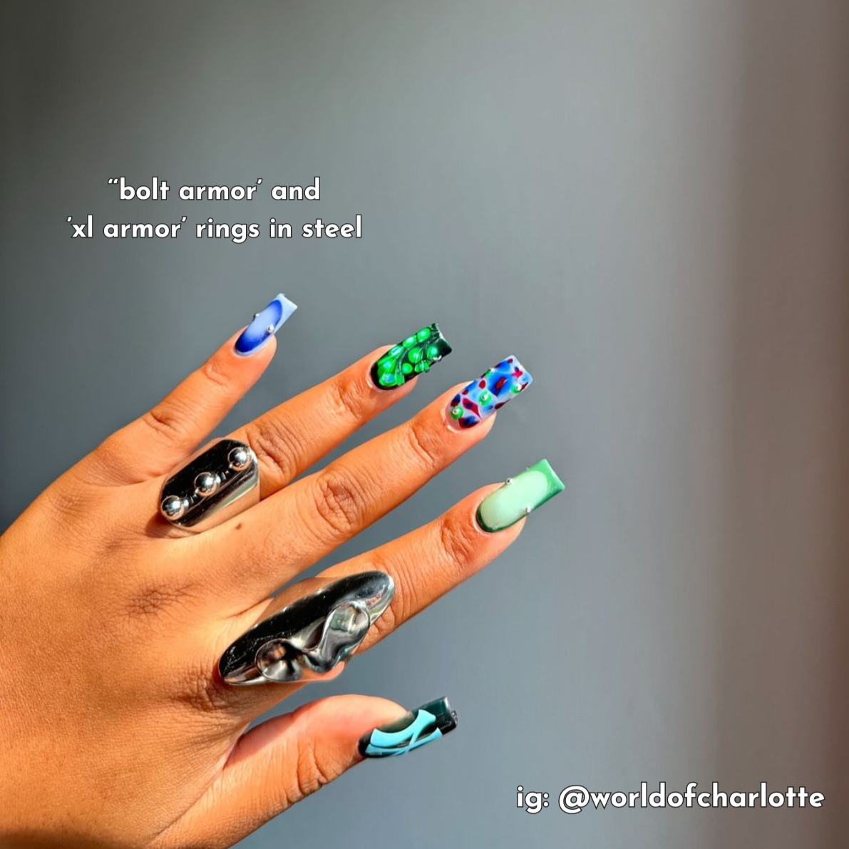 Bolt Armor Stainless Steel Ring - GRISÉ NYC 2