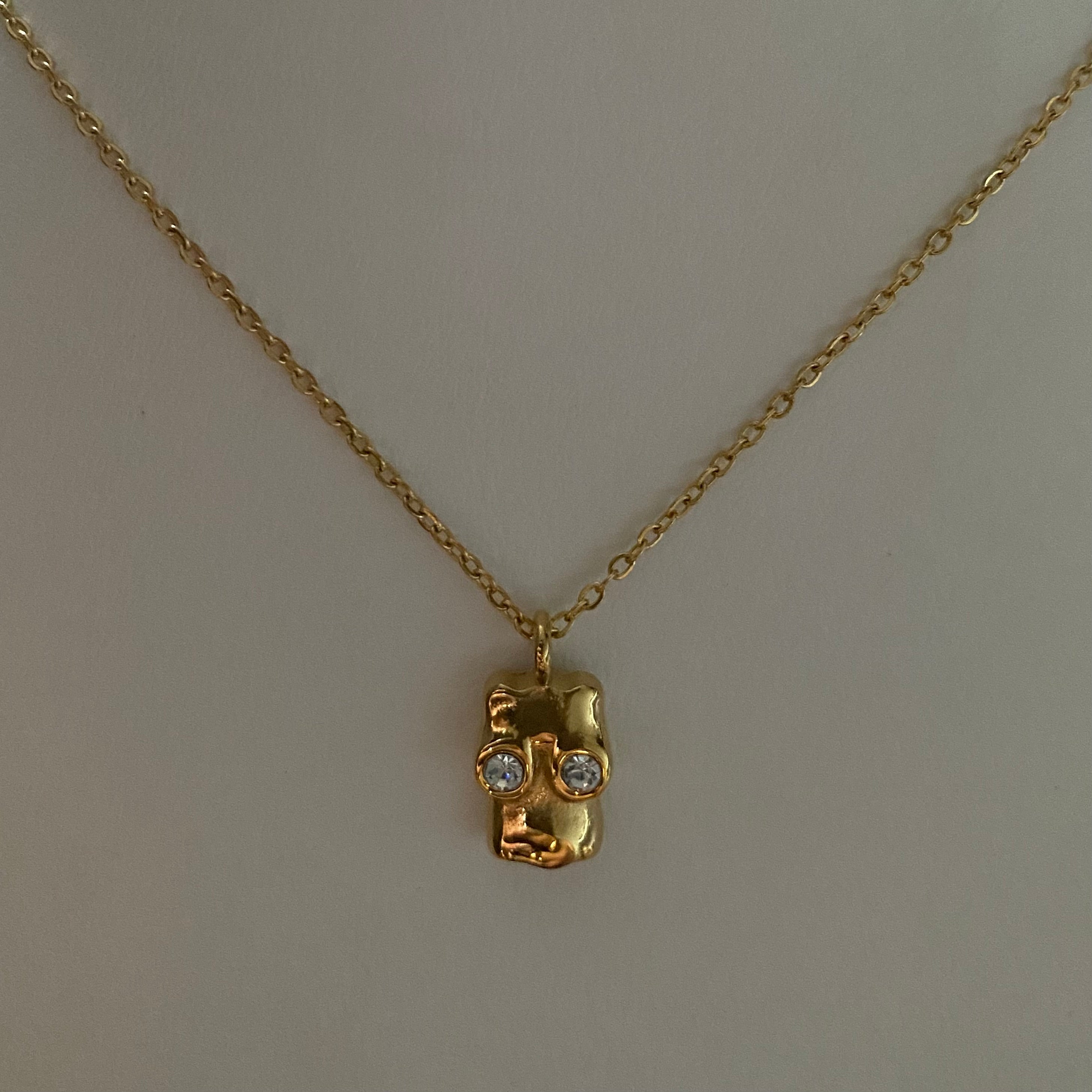 Boobs CZ Gold Dainty Pendant Necklace - GRISÉ NYC 4