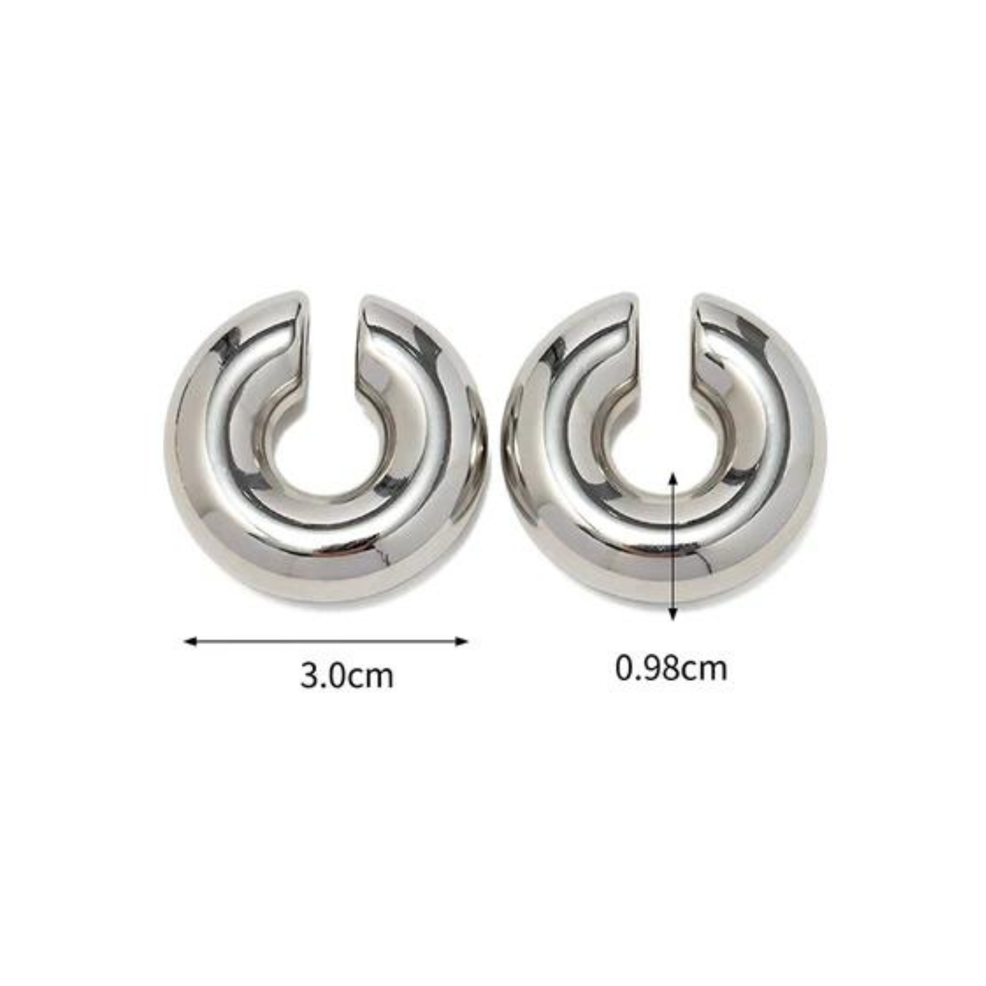 Chunky Stainless Steel Ear Cuff Set - GRISÉ NYC 2
