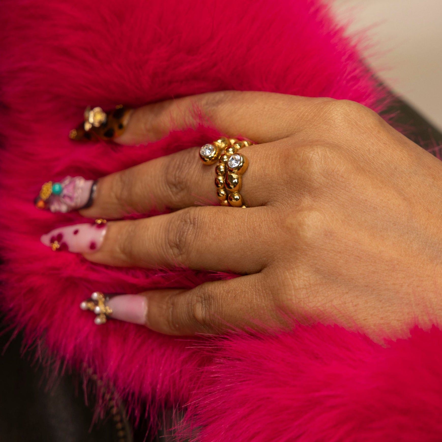 Coil Gemstone 18k Gold Ring - GRISÉ NYC 2