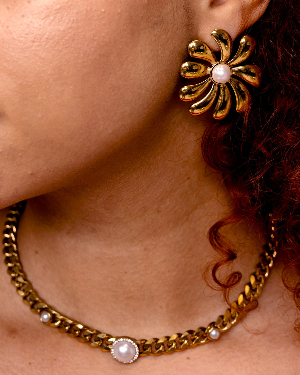 Diamante Pearl 18k Gold Cuban Necklace - GRISÉ NYC 3