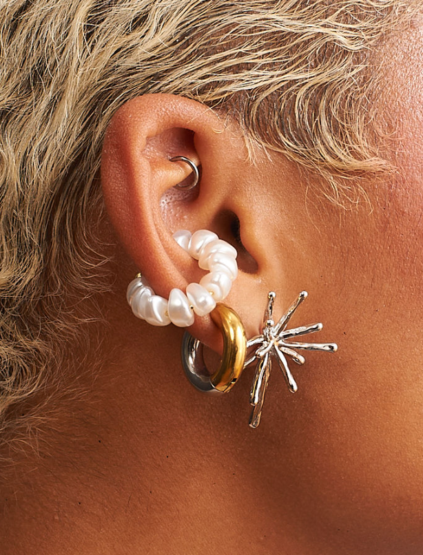 Freshwater Pearl Single Ear Cuff - GRISÉ NYC 3