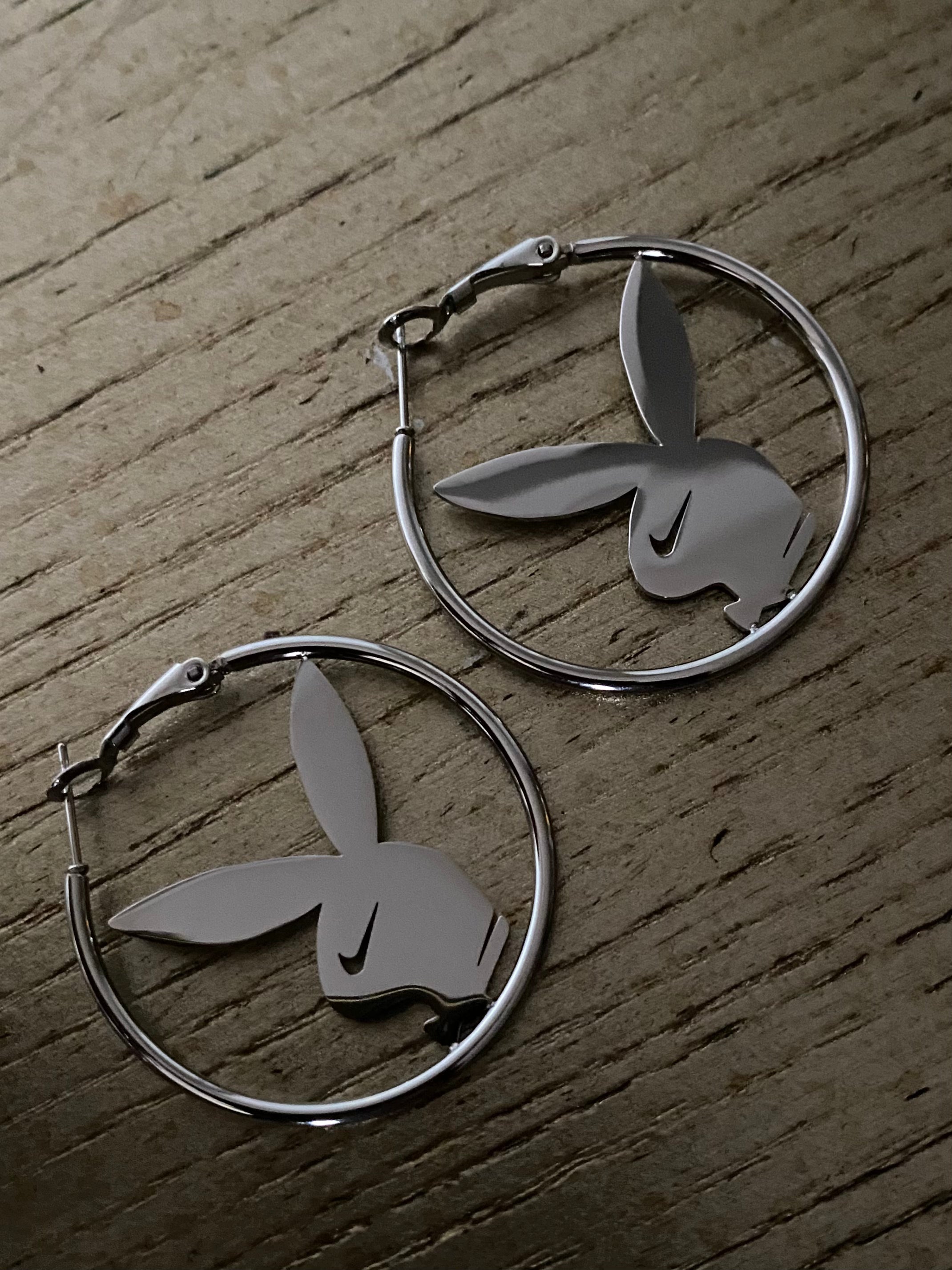Bad Bunny Stainless Steel Hoops - GRISÉ NYC 5