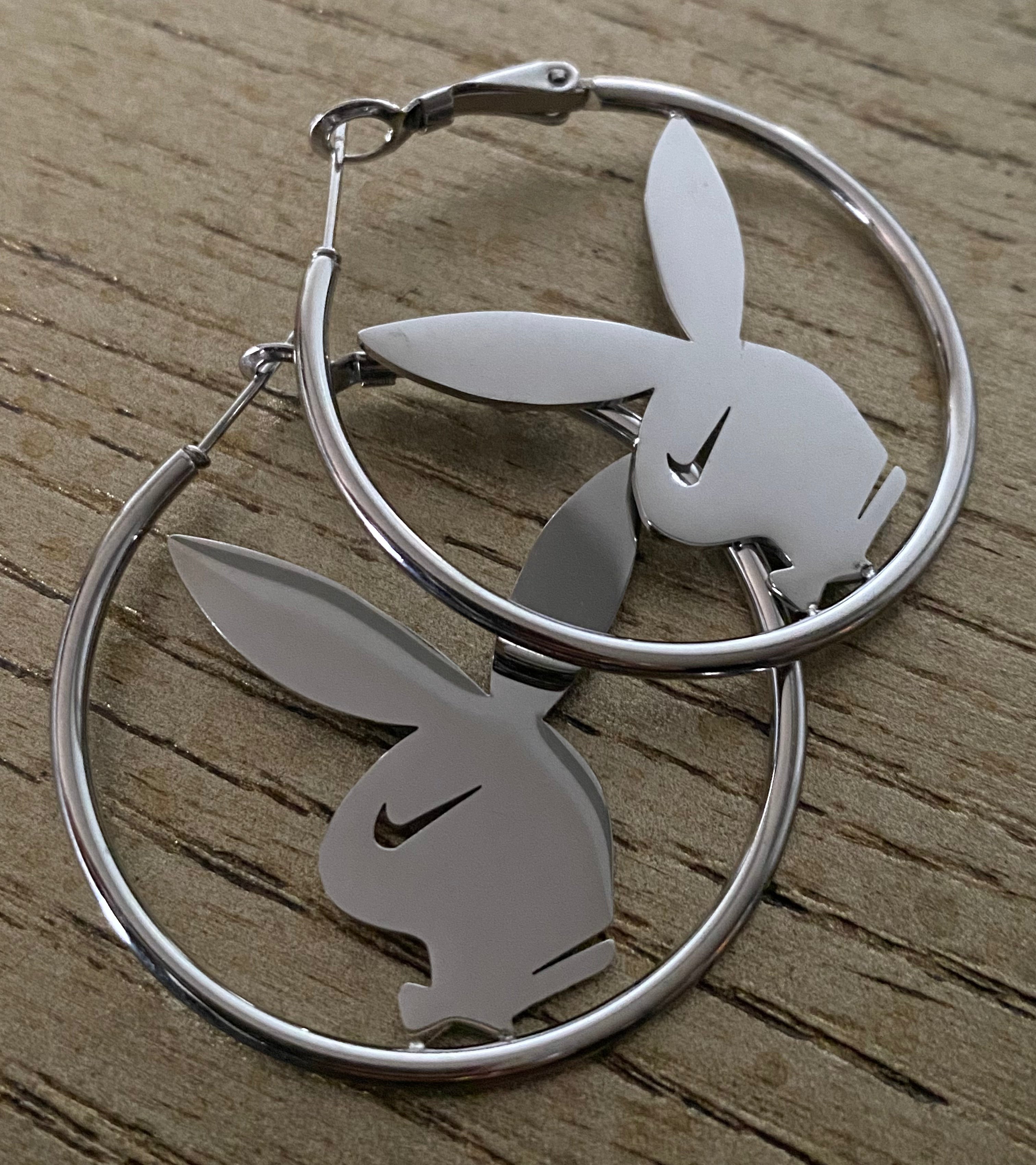 Bad Bunny Stainless Steel Hoops - GRISÉ NYC 3