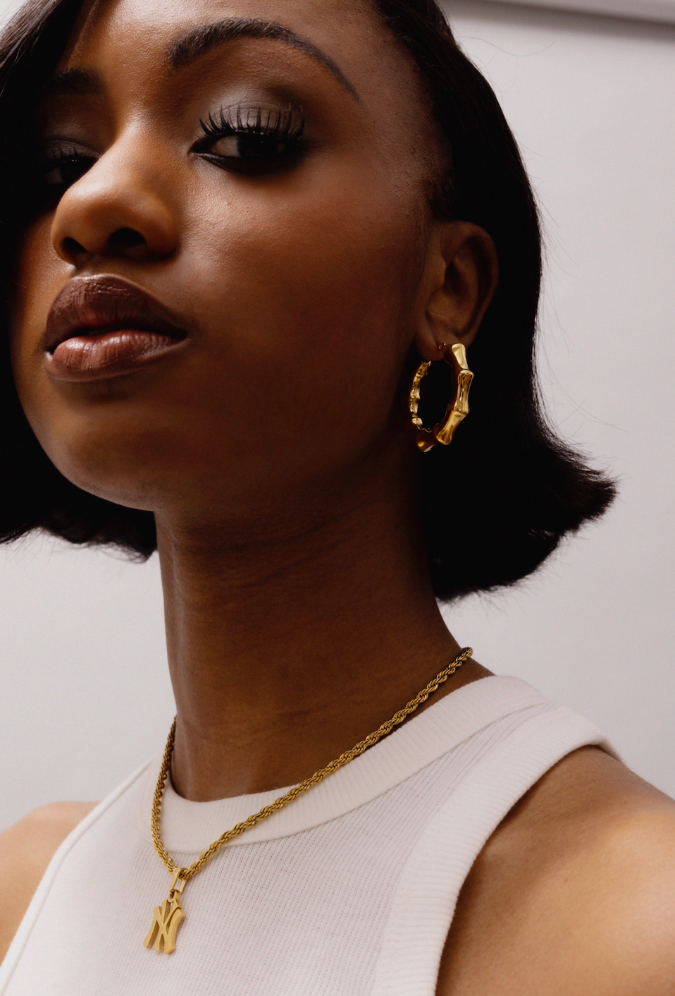 Bamboo 18k Gold Hoop Earrings - GRISÉ NYC 3