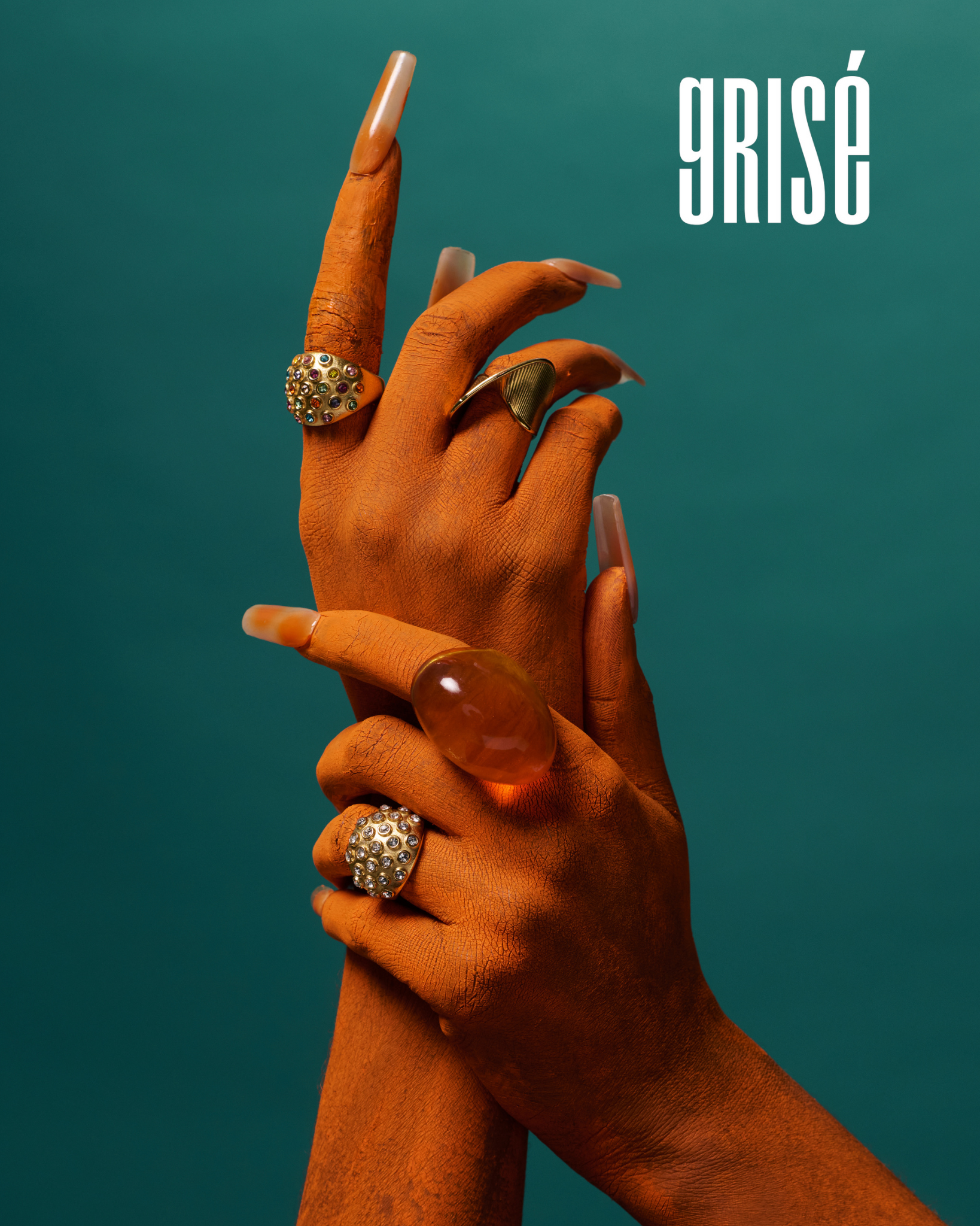 Dome Gemstone 18k Gold Ring - GRISÉ NYC 5