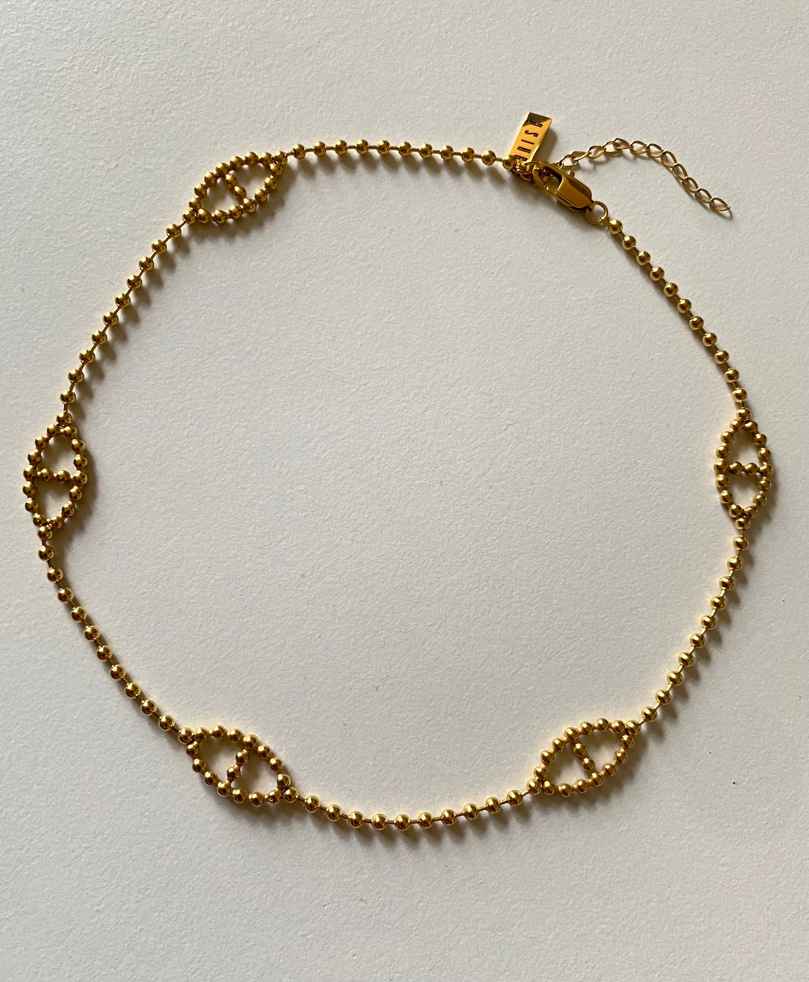 Evil Eye Bead 18k Gold Necklace - GRISÉ NYC 3