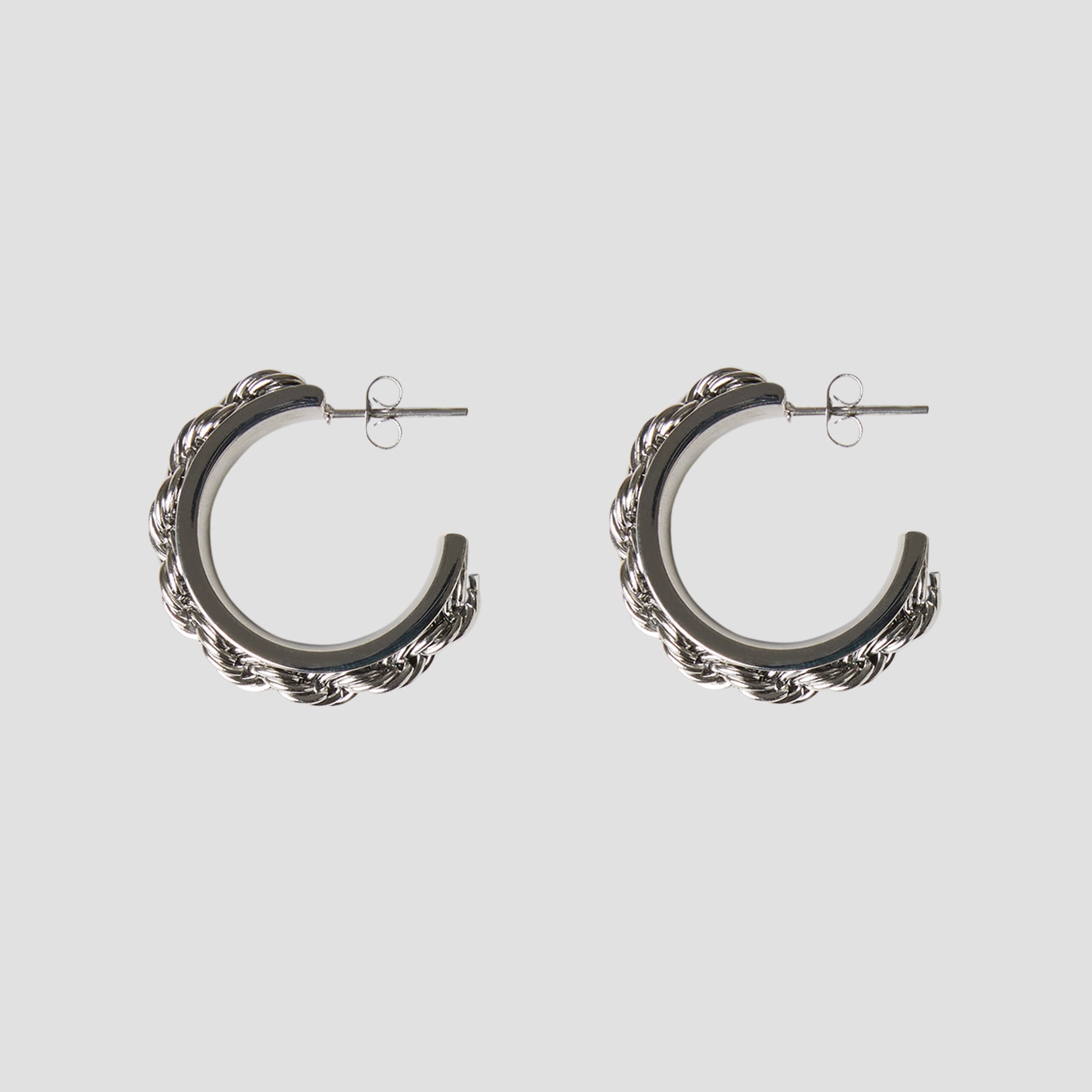 Midi Rope Stainless Steel Earrings - GRISÉ NYC 2