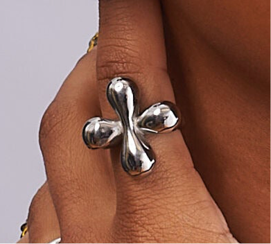 XL Flower Stainless Steel Ring - GRISÉ NYC 1