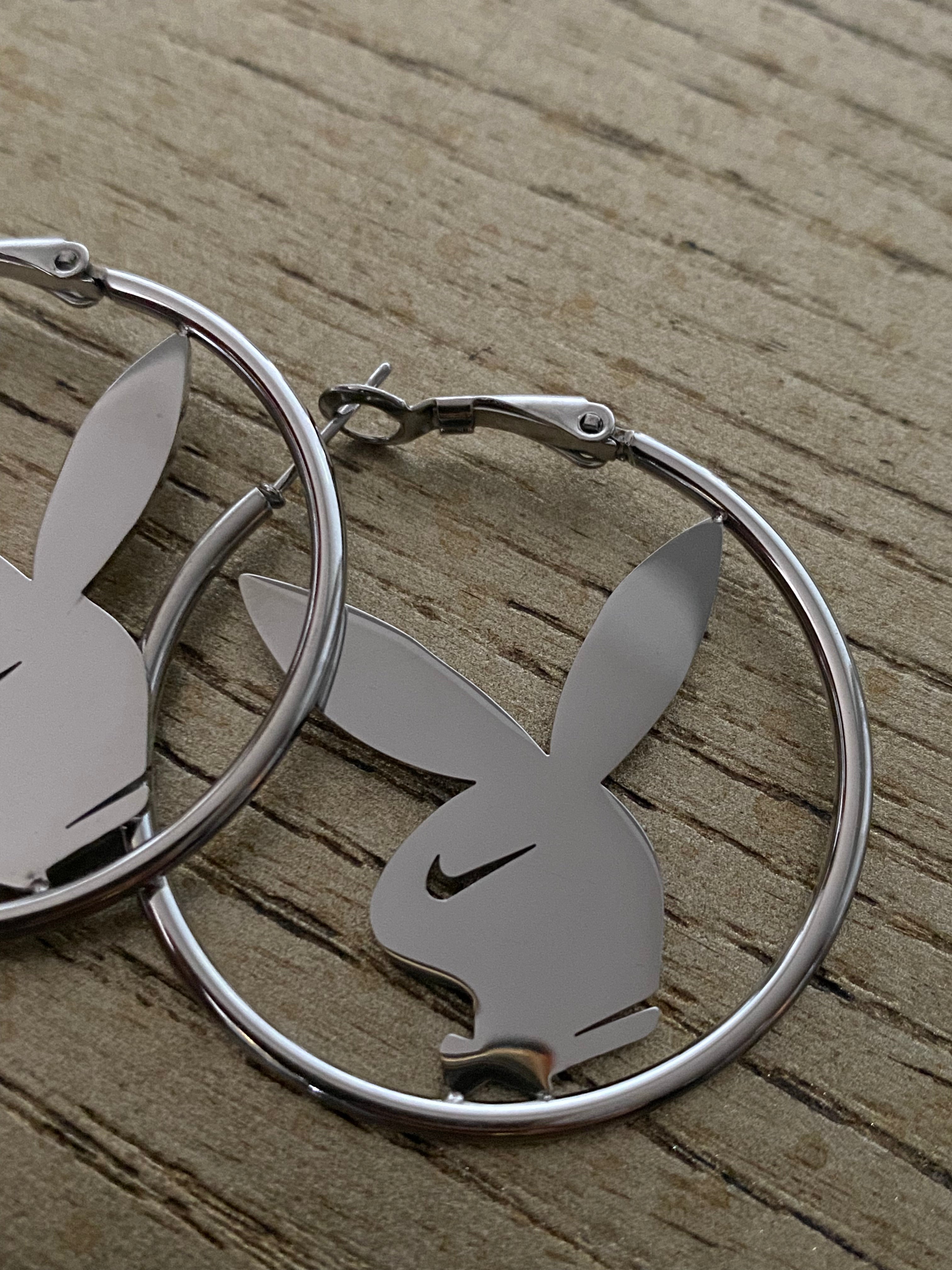 Bad Bunny Stainless Steel Hoops - GRISÉ NYC 4