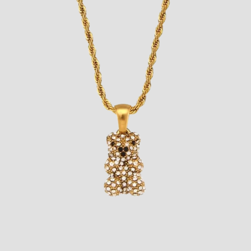 Iced Out Teddy Bear Necklace - GRISÉ NYC 2
