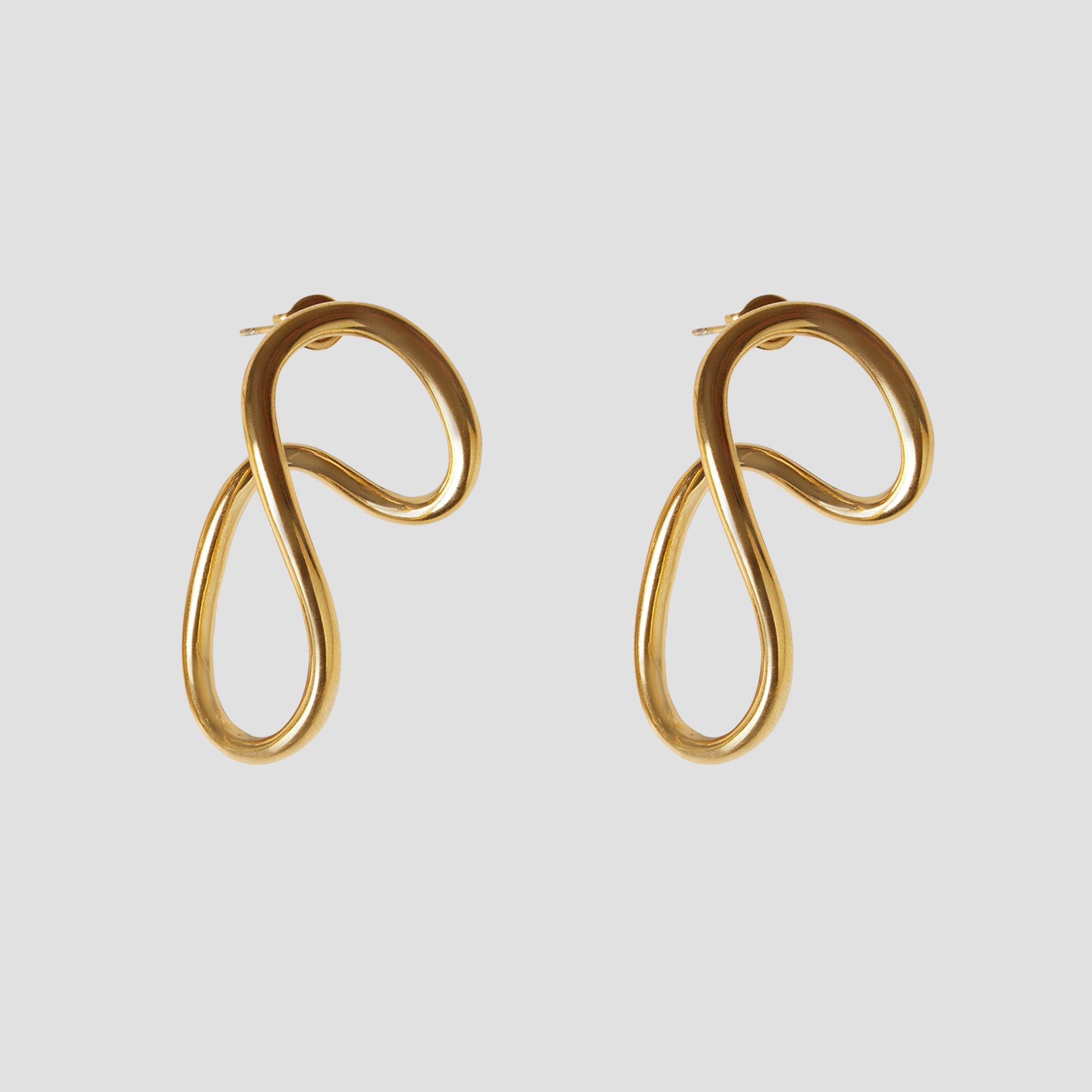 Irregular 18k Gold Loop Earrings - GRISÉ NYC 1