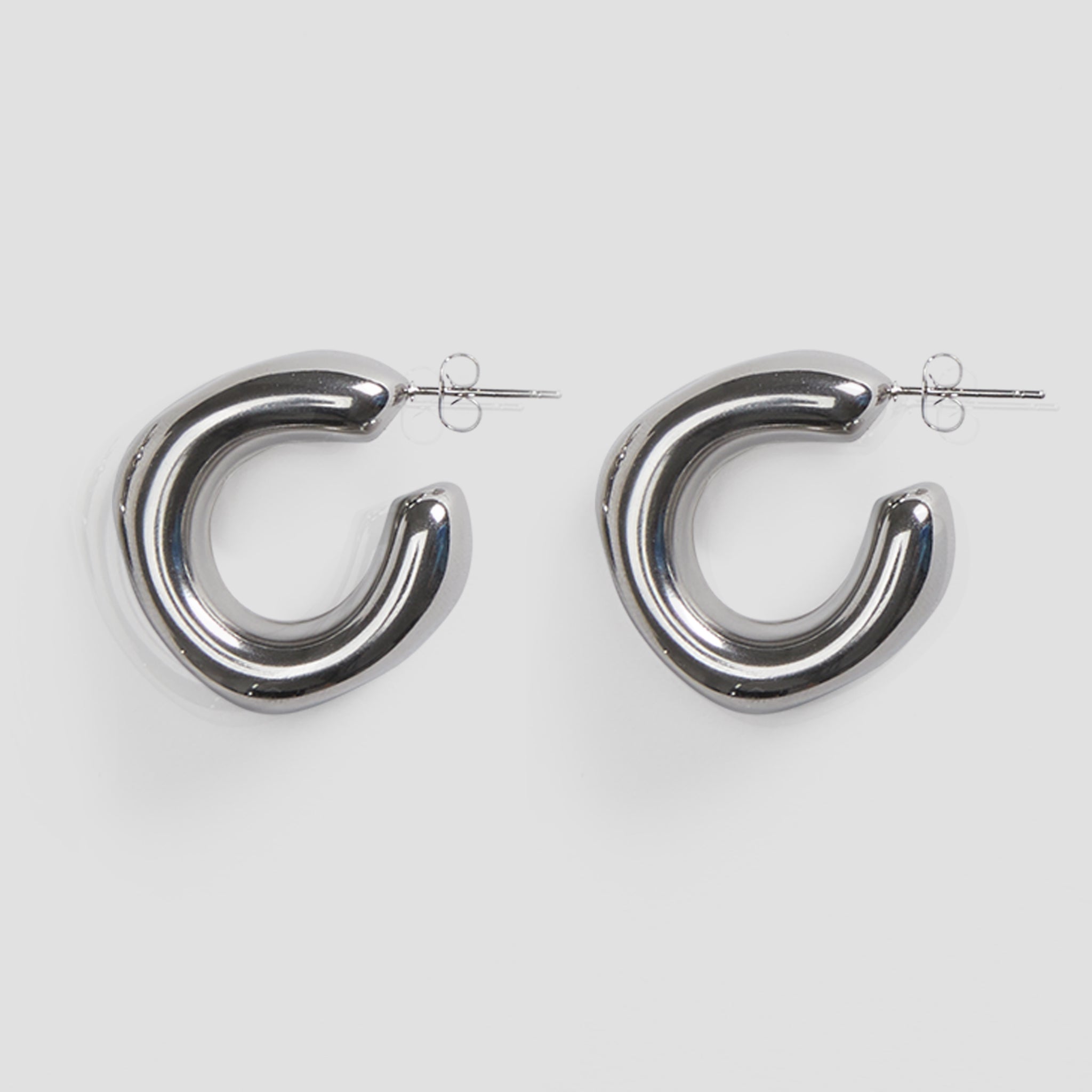 Irregular Midi Bold Steel Earrings - GRISÉ NYC 2