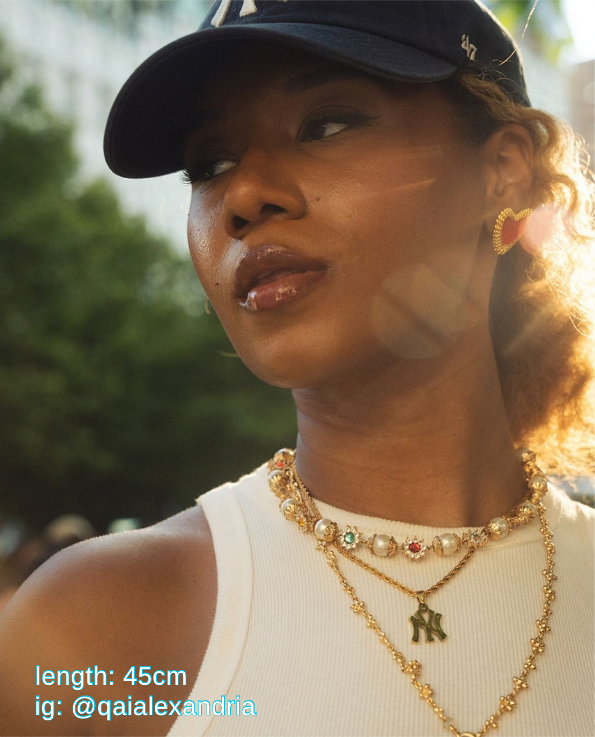 NY Yankees 18k Gold Rope Chain Necklace - GRISÉ NYC 2