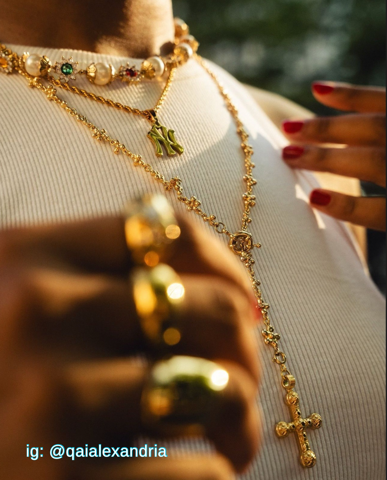 NY Yankees 18k Gold Rope Chain Necklace - GRISÉ NYC 3