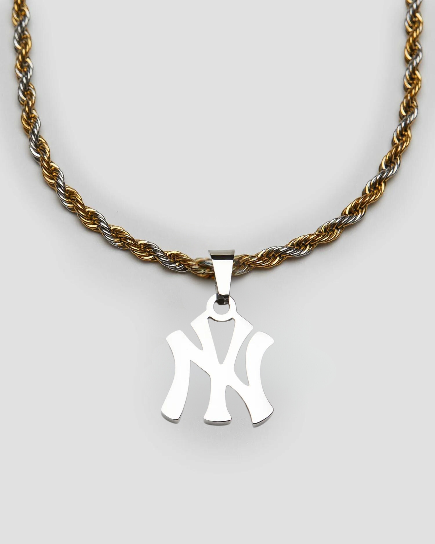 New York Yankees Stainless Steel Pendant 2-Tone Necklace - GRISÉ NYC 1