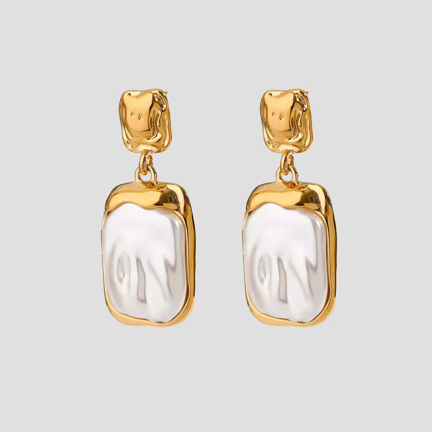 18k Gold Perlita Baroque Drop Earrings - GRISÉ NYC 1