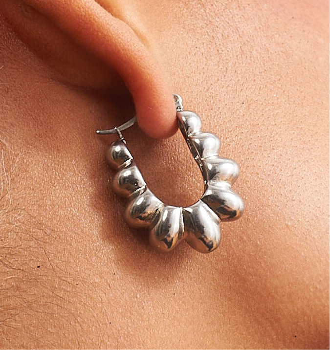 Retro Geometric Steel Earrings - GRISÉ NYC 1