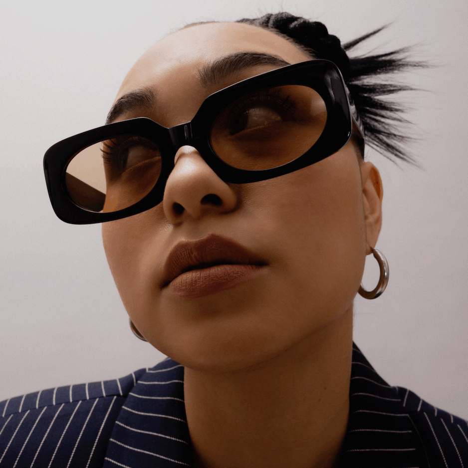 UV Protection Black-Brown Square Sunglasses - GRISÉ NYC 2