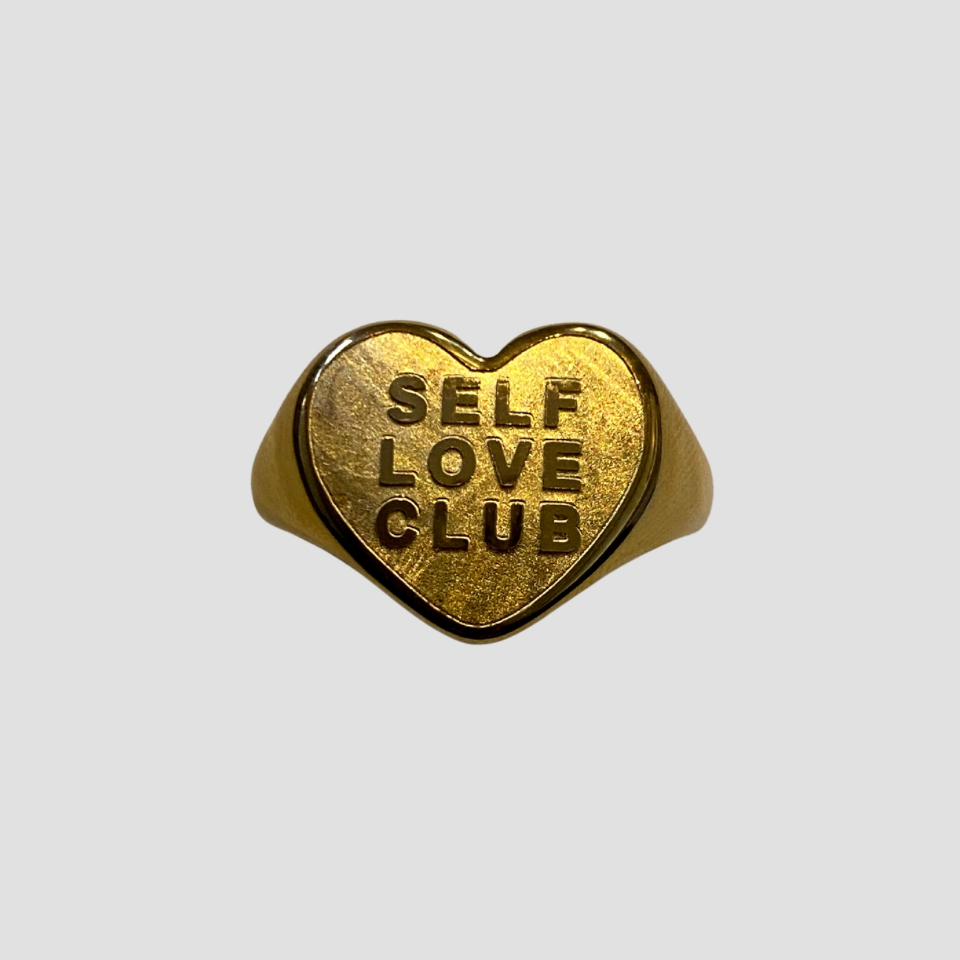 Self Love Club Heart 18k Gold Signet Ring - GRISÉ NYC 1