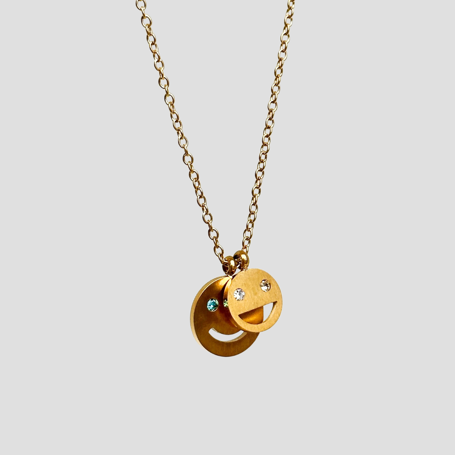 Smiley 18k Gold Necklace - GRISÉ NYC 1