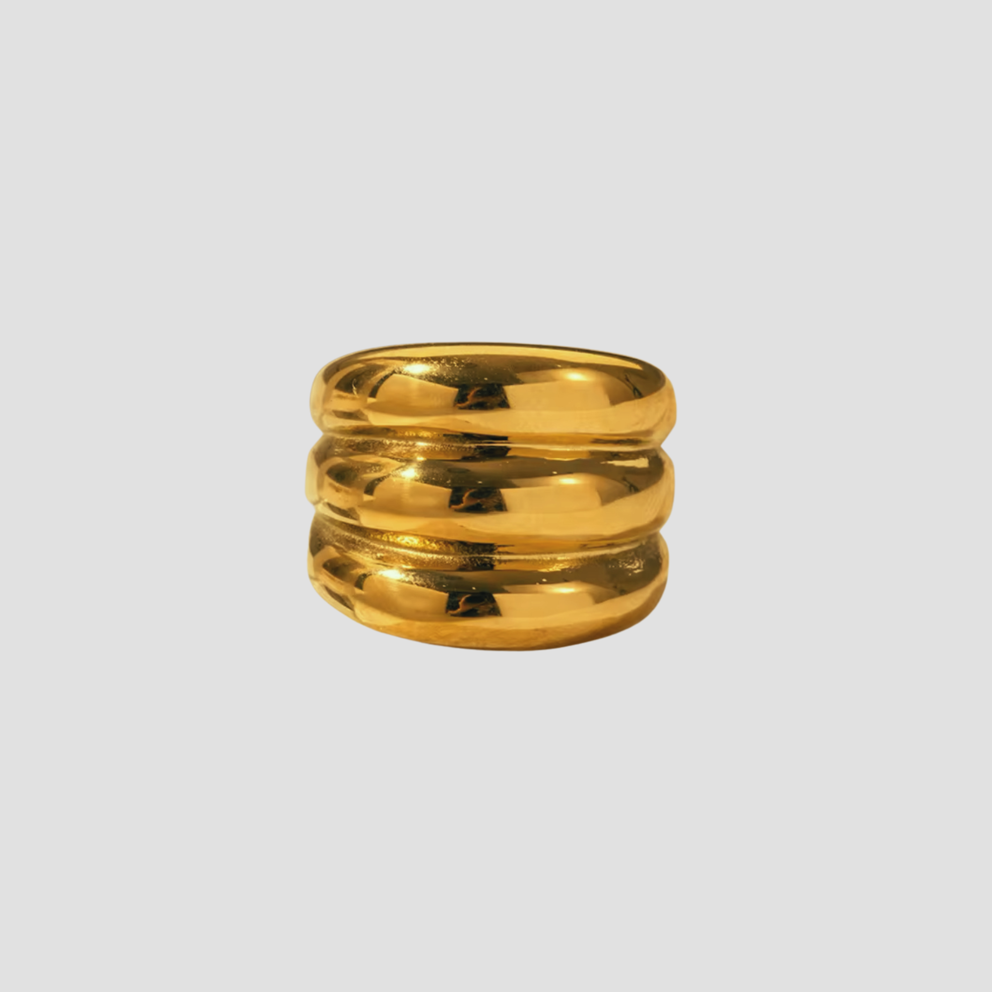Triple Bubble Band 18k Gold Ring - GRISÉ NYC 1