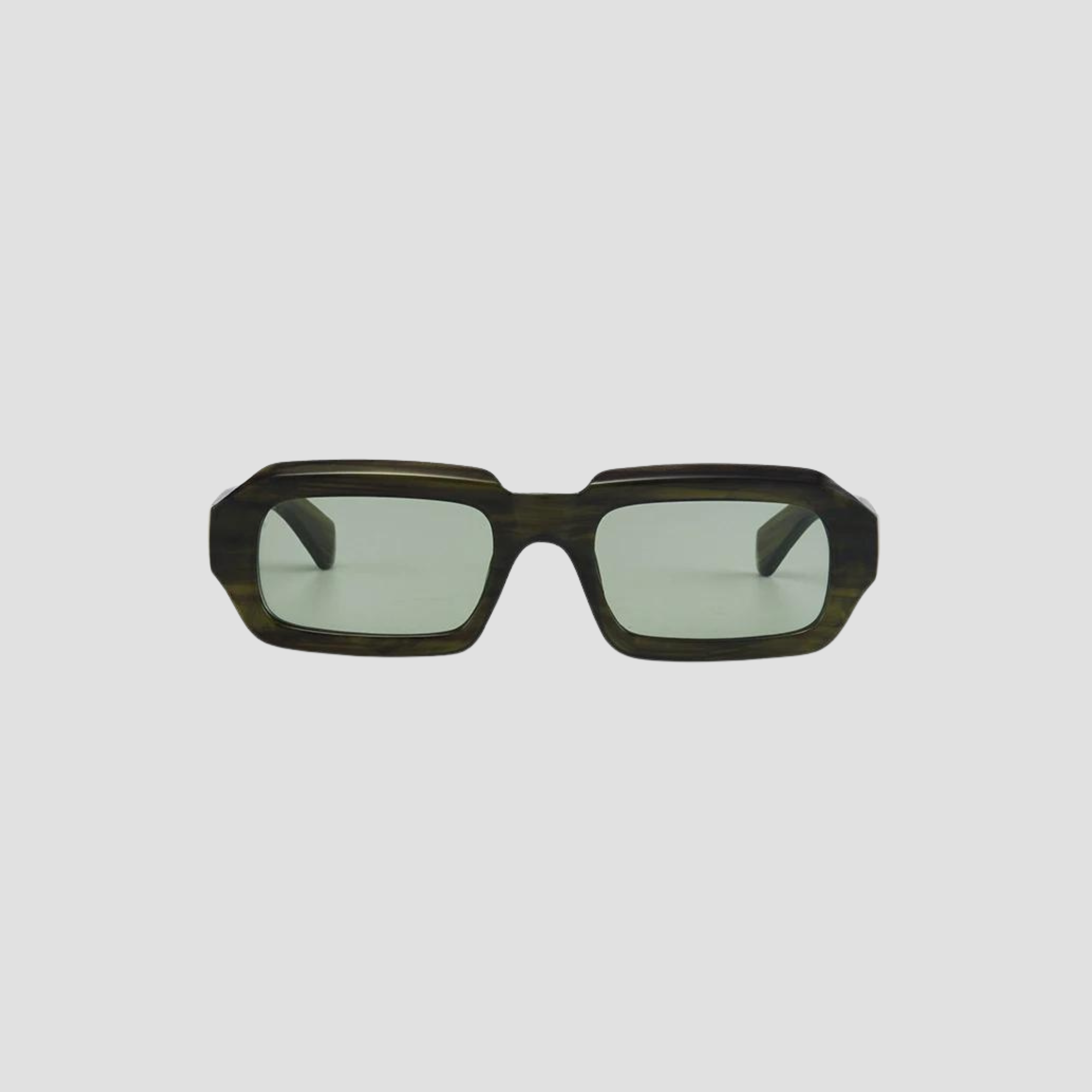 Vintage Olive Tint Rectangle Sunglasses - Unisex - GRISÉ NYC 1