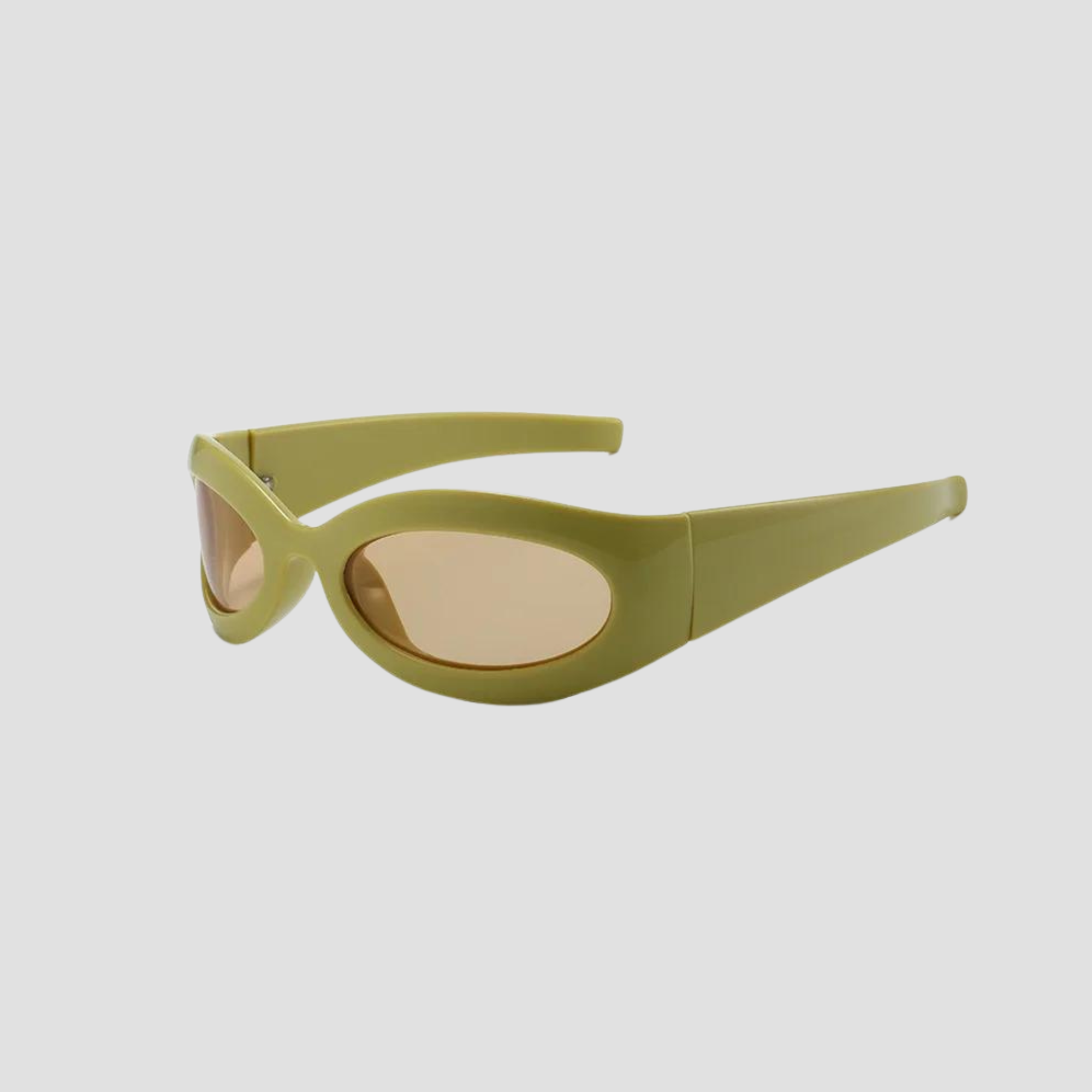 Futuristic Olive-Beige Sunglasses - GRISÉ NYC 2