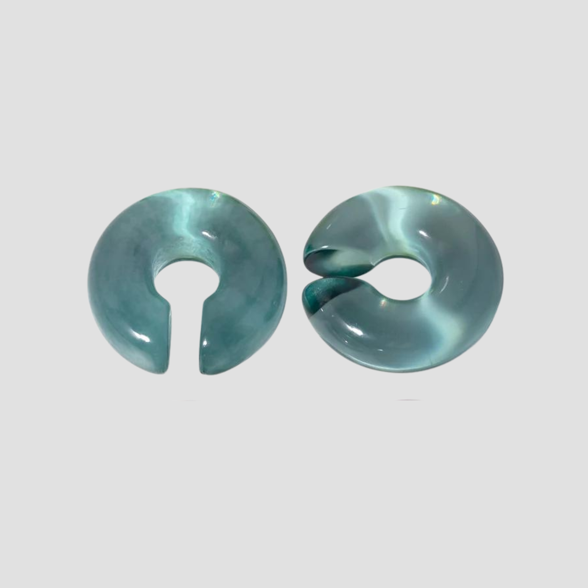 Chunky Resin Single Ear Cuff - Blue Sea - GRISÉ NYC 1