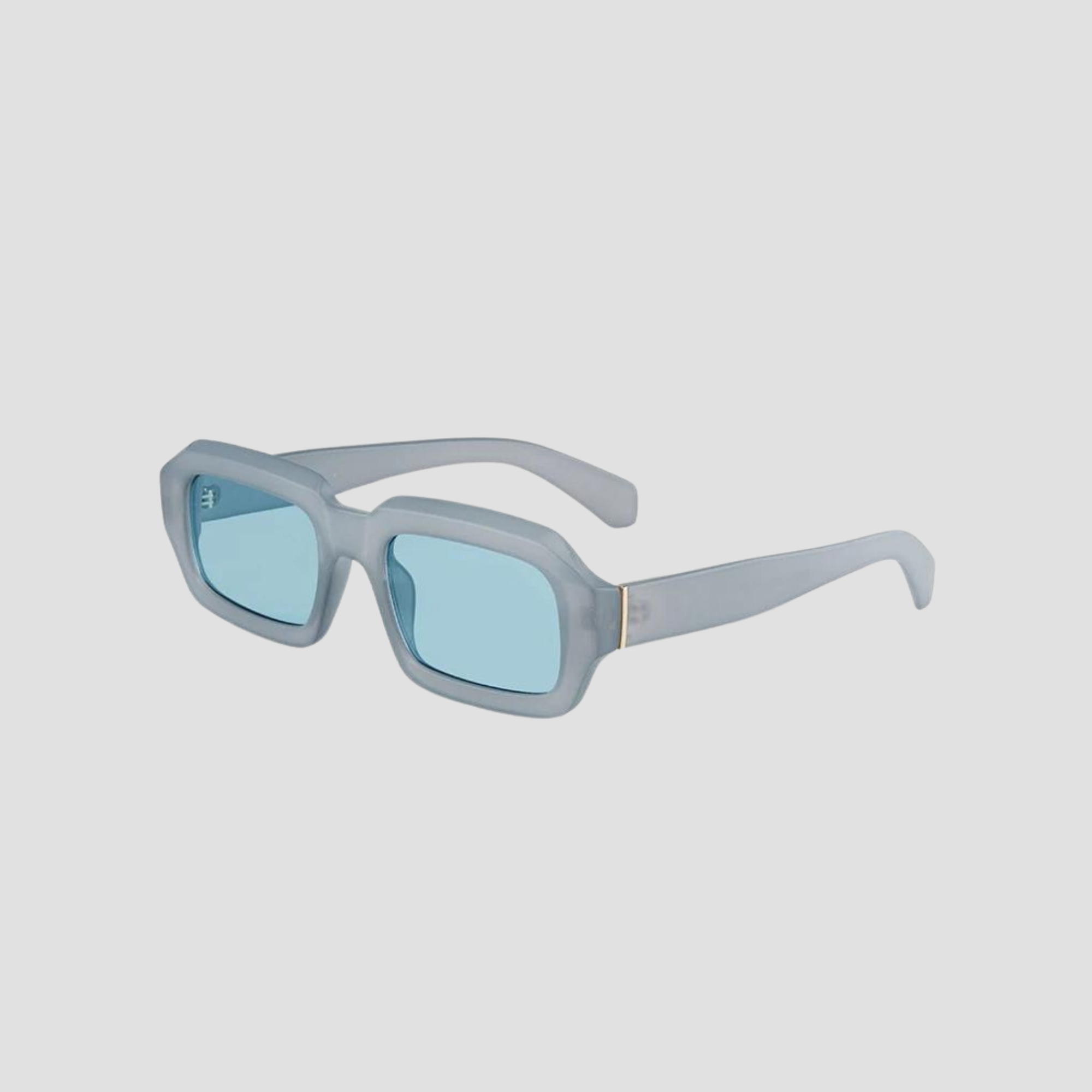 Vintage Sky Blue Rectangle Sunglasses - Unisex - GRISÉ NYC 2