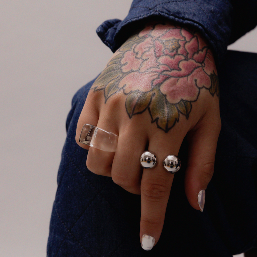 Vintage Clear Resin Ring - GRISÉ NYC 2