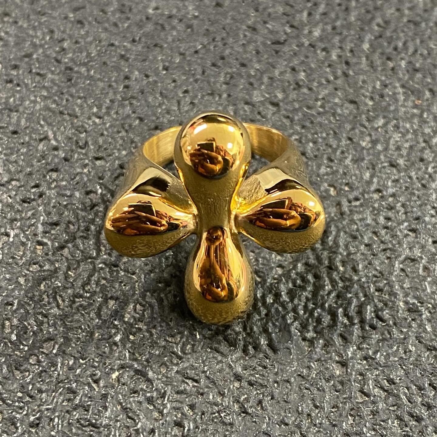 XL 18k Gold Flower Ring - GRISÉ NYC 5