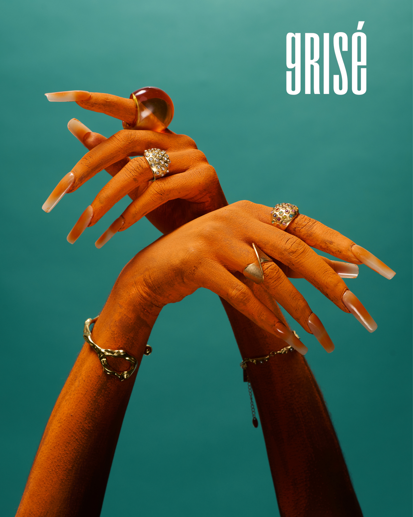 XL Amber Resin Ring - GRISÉ NYC 5