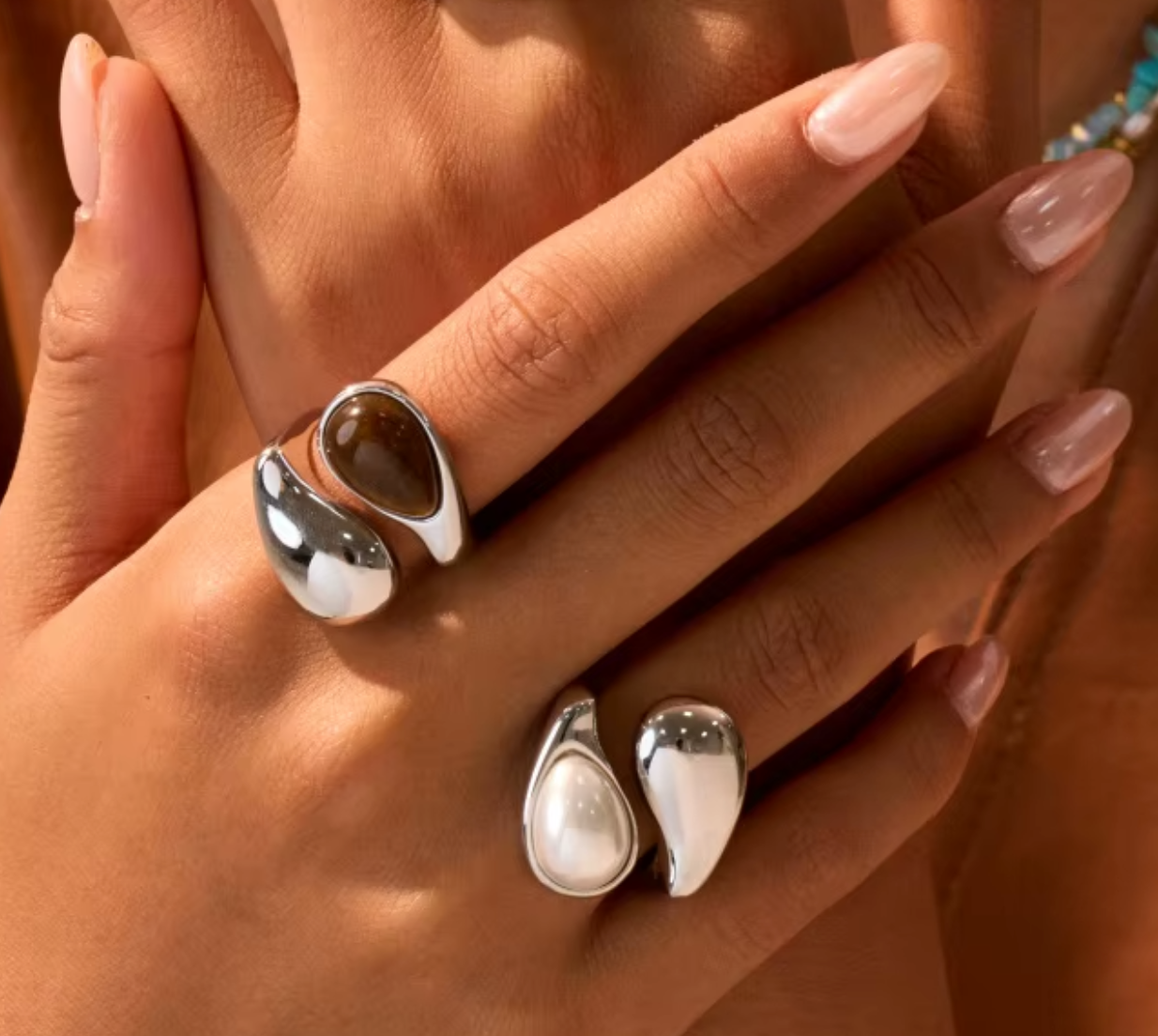 Perlita Eclipse Stainless Steel Ring
