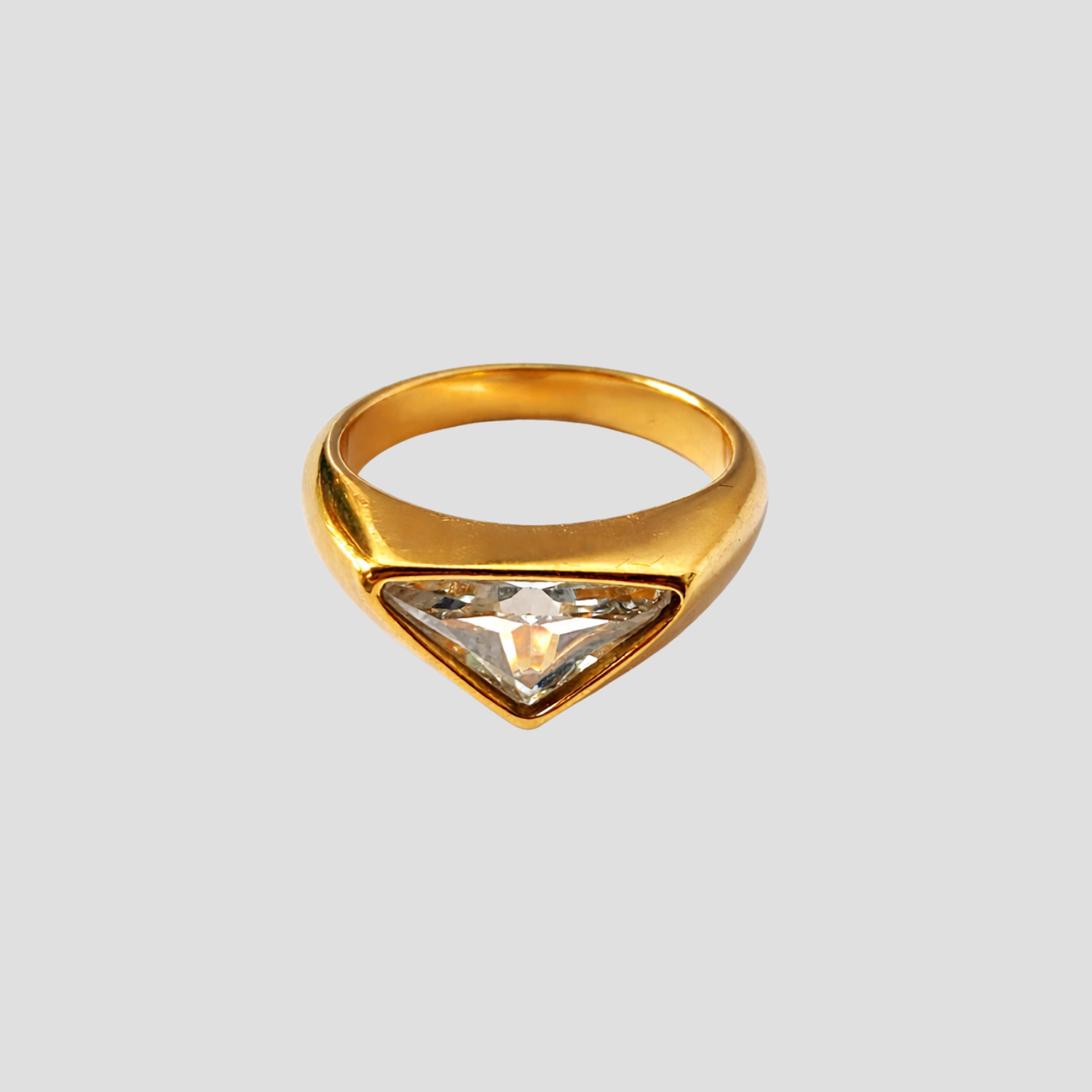 Triangle Gemstone 18k Gold Ring | GRISÉ NYC