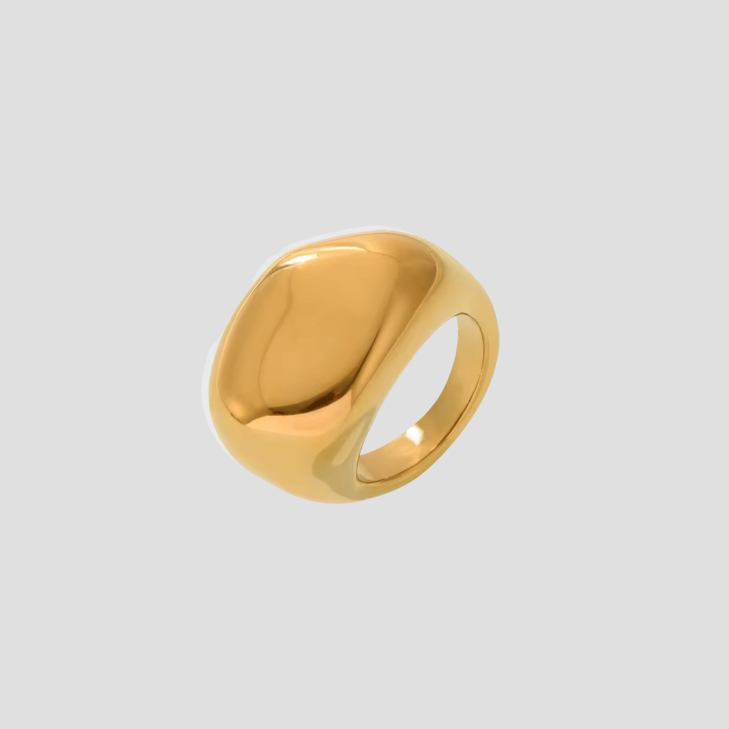 XL Irregular Bubble 18k Gold Ring - Liquid Gold Effect