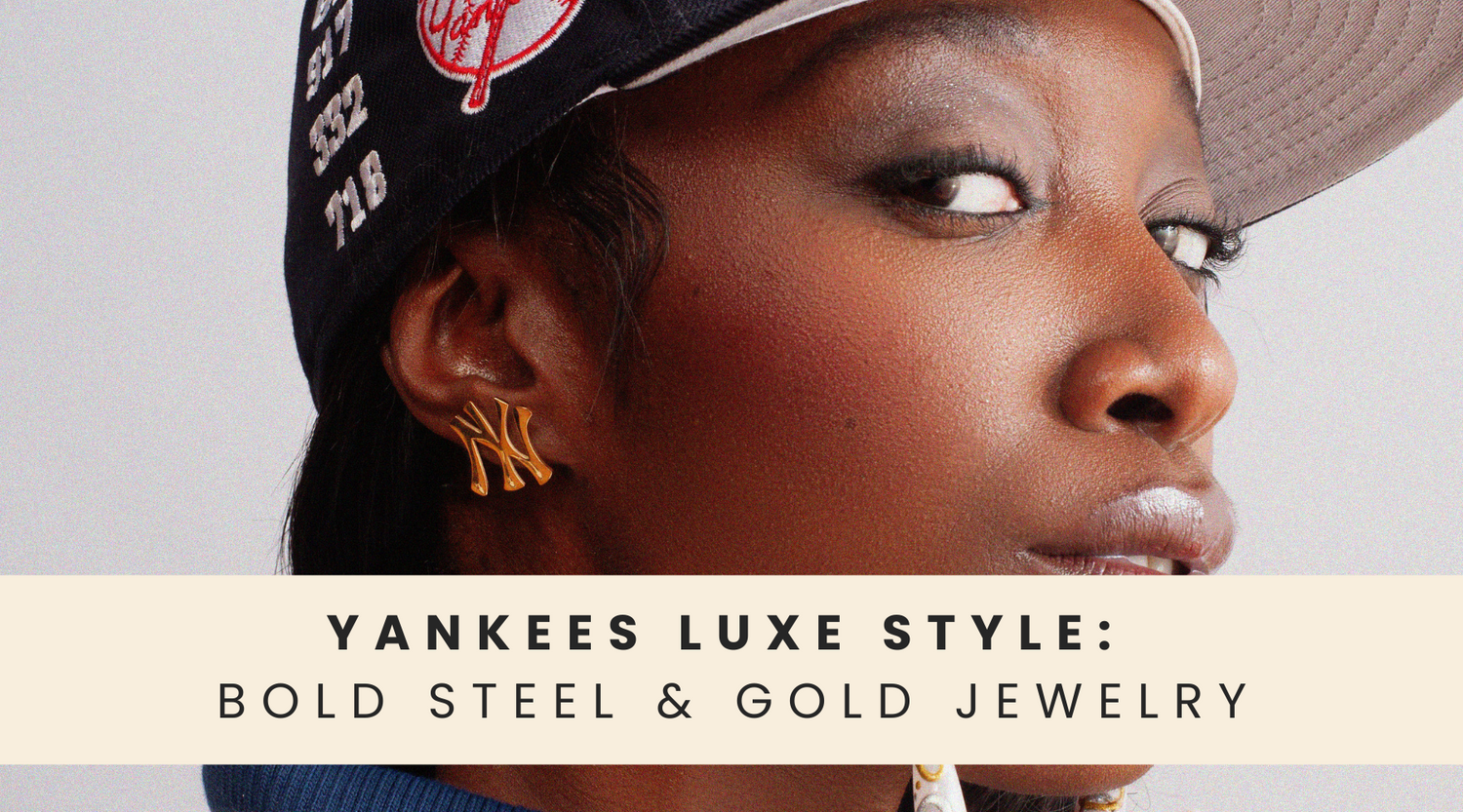 The Perfect Accessory for Yankees Fans: Stainless Steel and 18k Plated Gold Earrings, Rings, & Necklaces