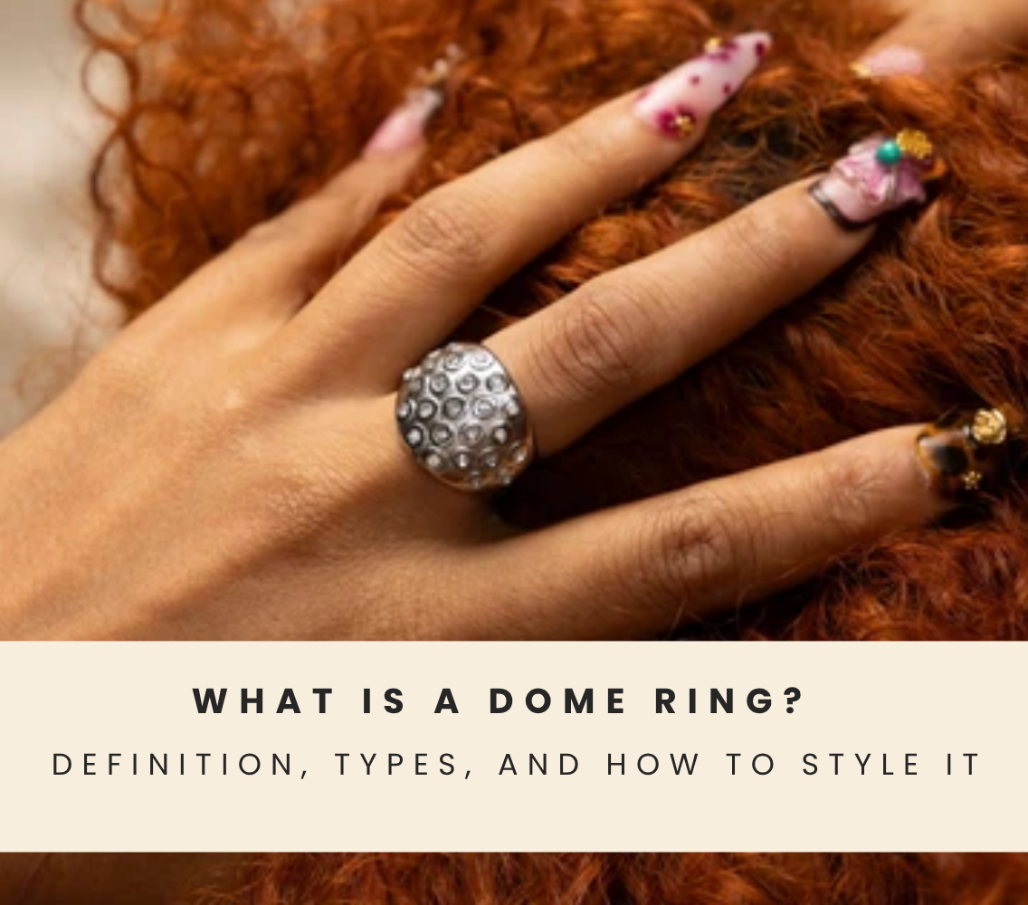 GRISÉ NYC dome ring with a rounded convex profile