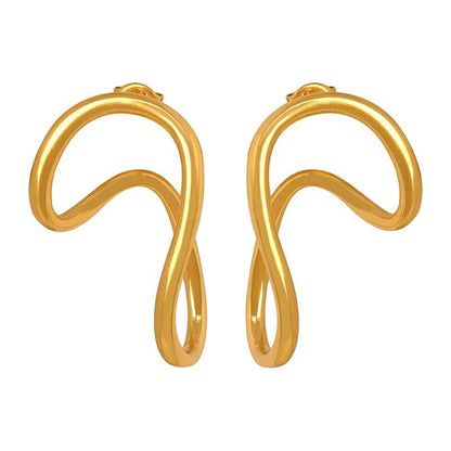 Irregular 18k Gold Loop Earrings