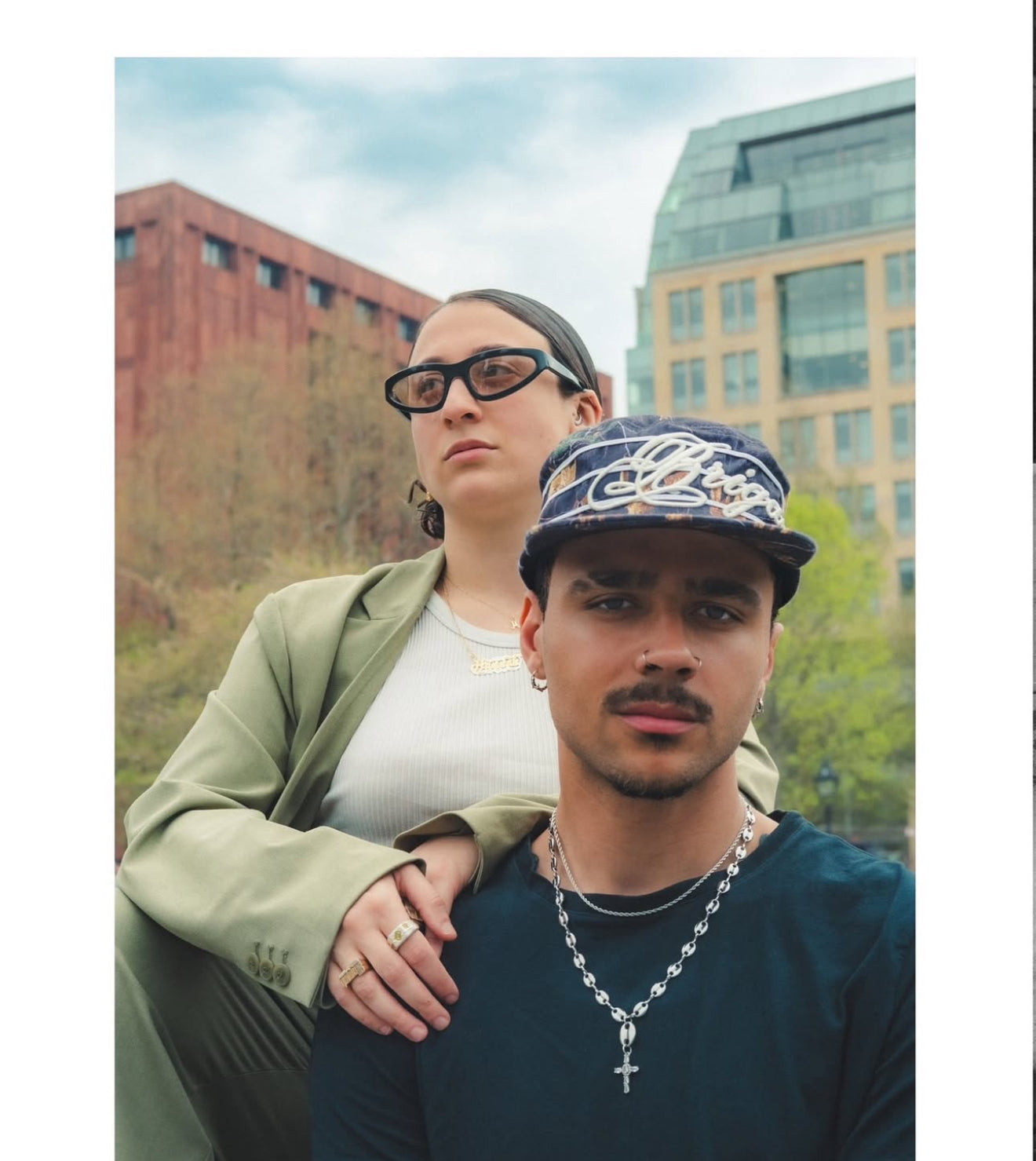 Mariner Link Cross Pendant Stainless Steel Necklace - GRISÉ NYC 7