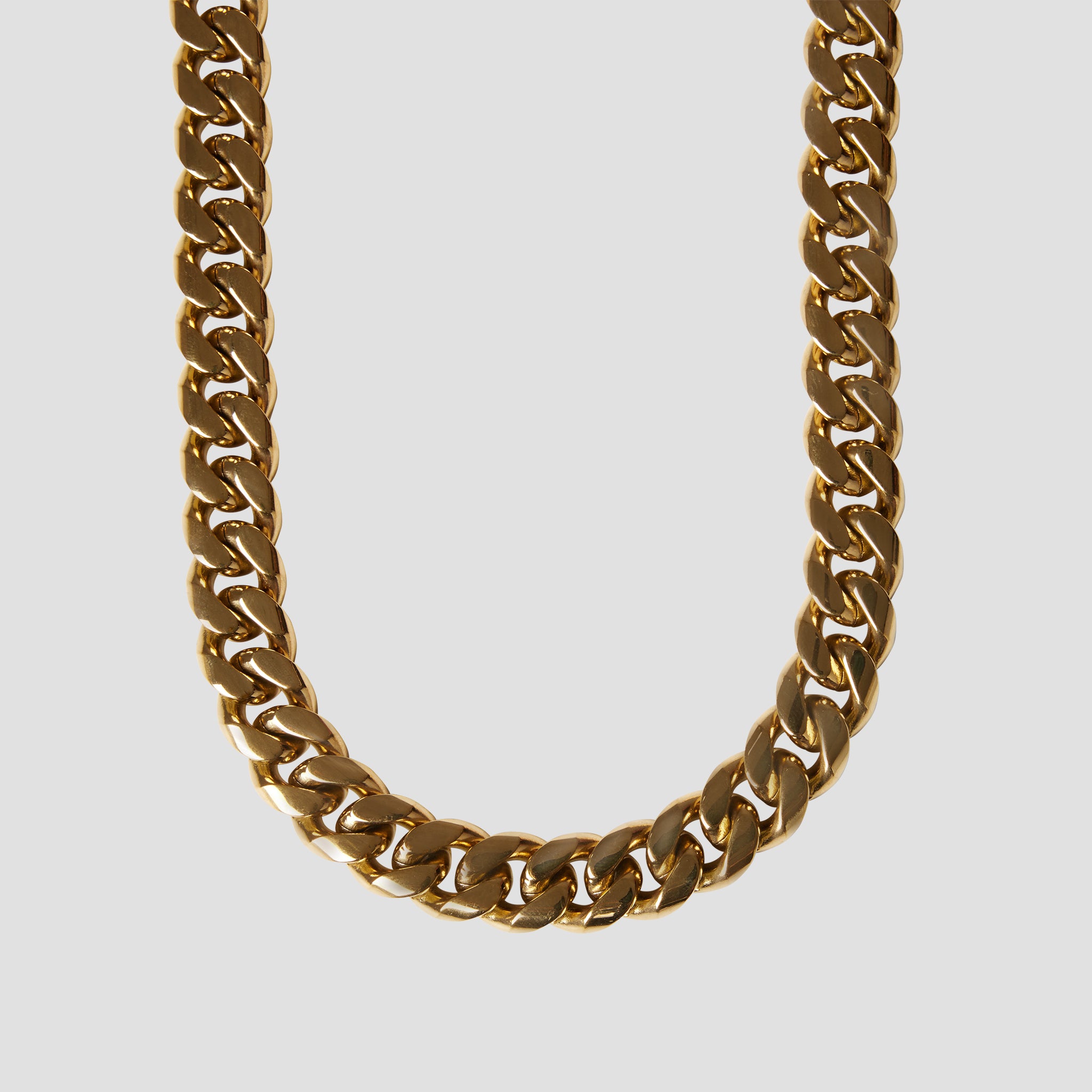 18k gold thick cuban link necklace by GRISÉ NYC