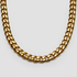 18k gold Cuban link necklace 8mm by GRISÉ NYC featuring a polished finish and bold structure. Tarnish resistant, durable, and designed for everyday wear.