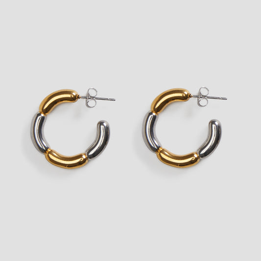18k Gold Hoop Earrings-grise-nyc.com