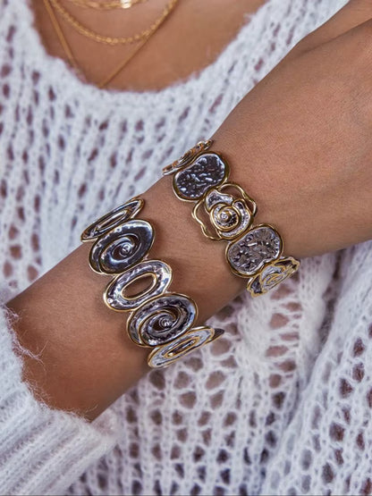 2-Tone Rosa Cuff Bracelet - GRISÉ NYC 3