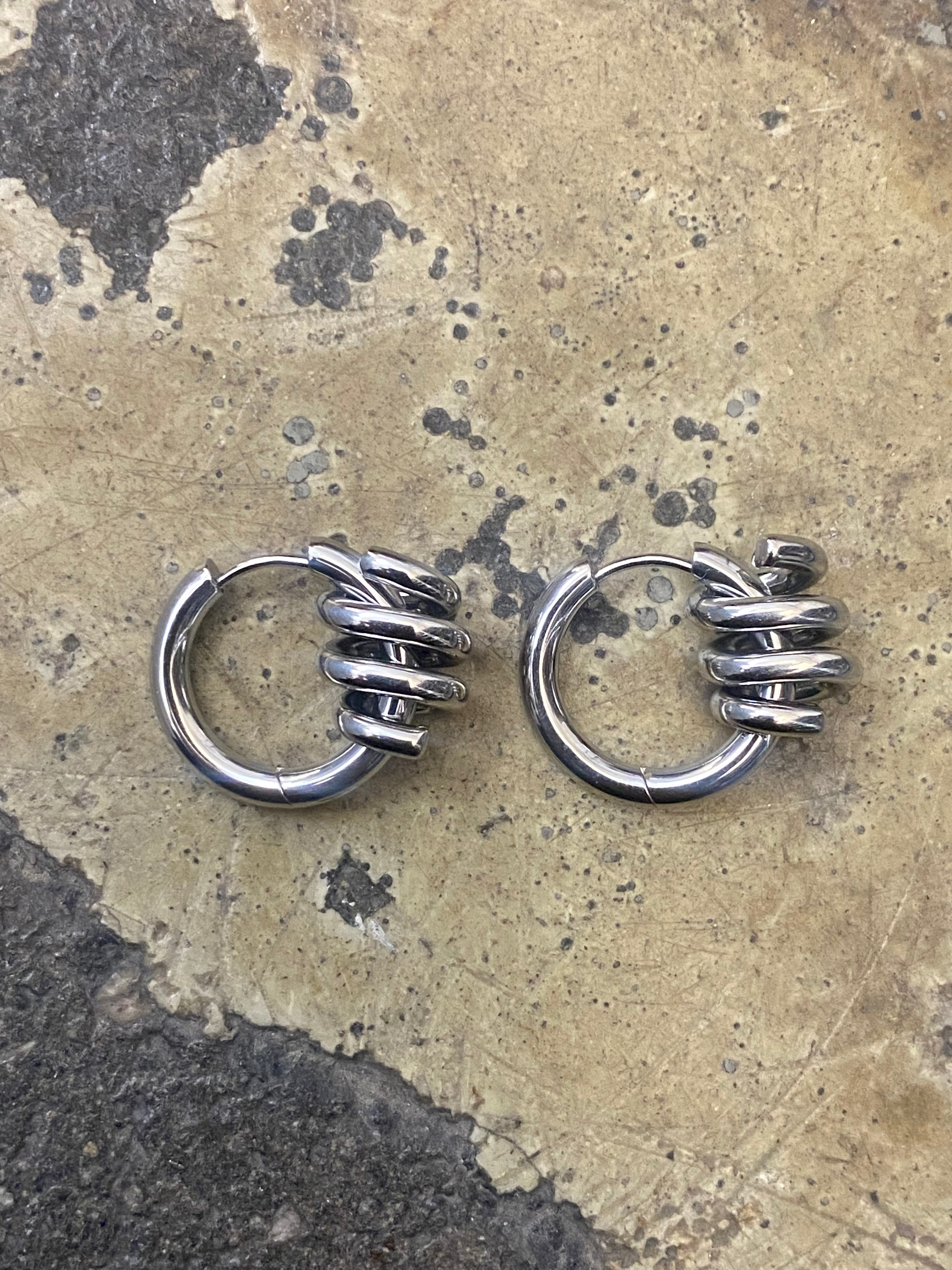 Wire Hoop Stainless Steel Earrings