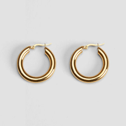 Gold Hoop Earrings-grise-nyc.com